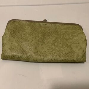 Clutch Wallet| Chartreuse Lace Embossed Print Feminine